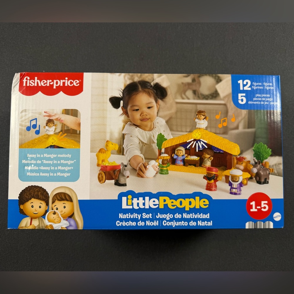 Fisher-Price Little People Nativity Set For Toddlers w/Light & Music, 18 Pieces